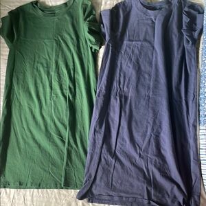 Old Navy Green and Blue Casual T-Shirt Dresses, Size M